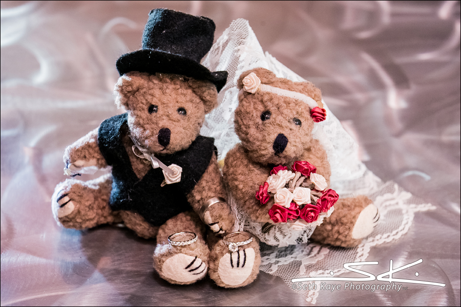 wedding rings and teddy bears