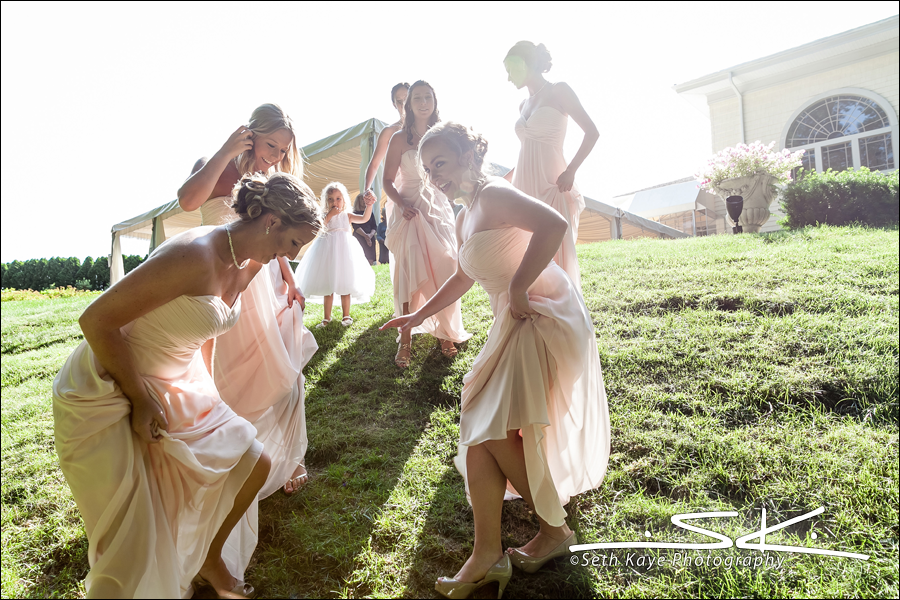 balancing bridesmaids