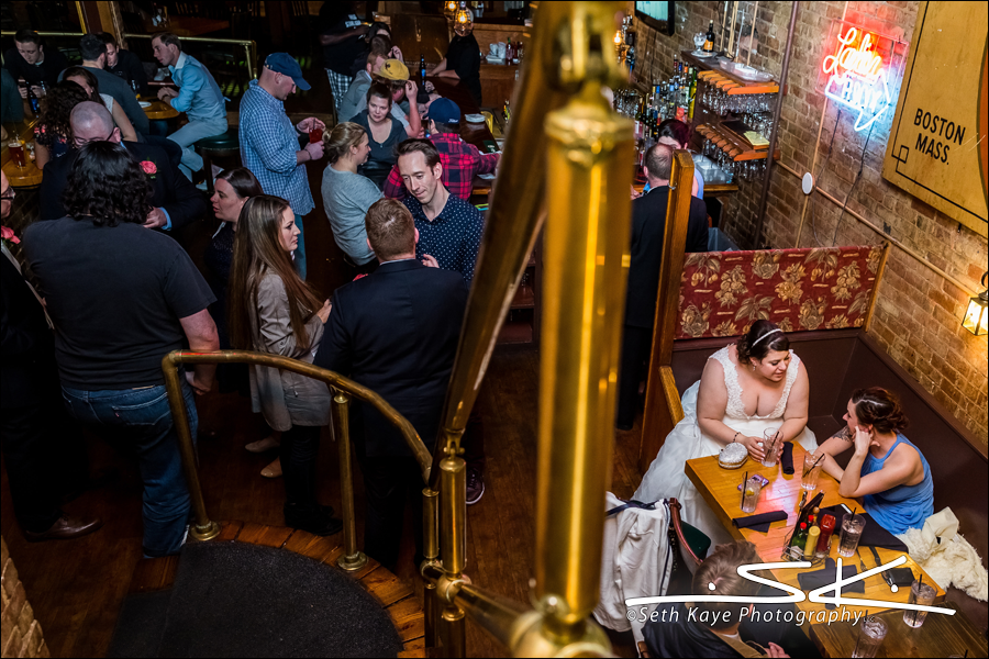 Bride and Groom at the Toasted Owl in Northampton