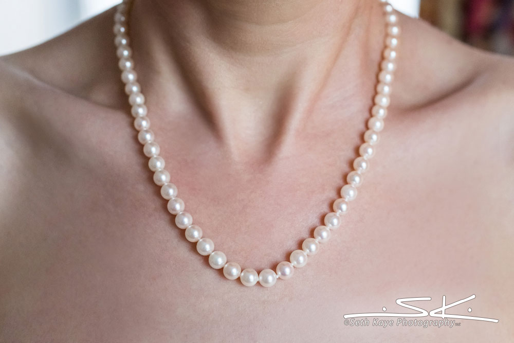 bride's pearl necklace