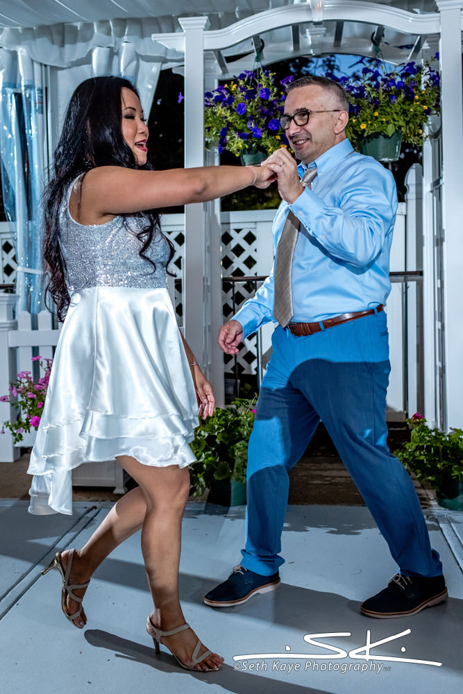 Delaney House beride and groom dancing