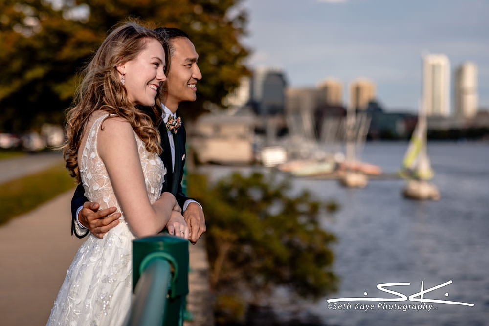 Boston Charles River Wedding Portrait