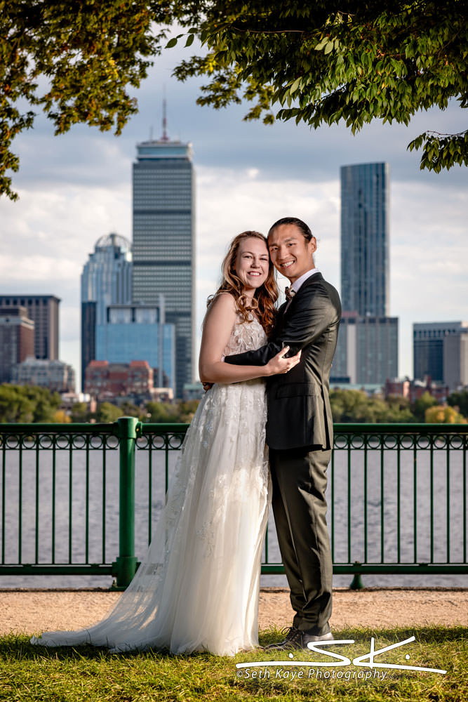 Boston Charles River Wedding Portrait